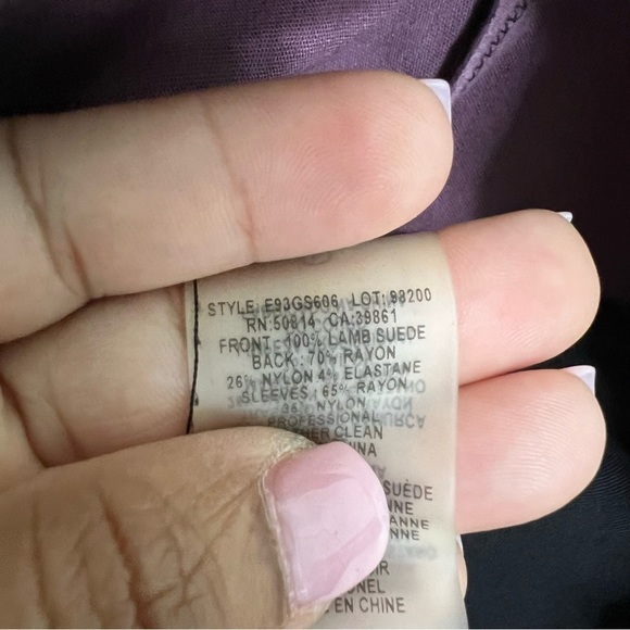 ELIE TAHARI EMILY 100% Lamb Suede Front Short Sleeve size 8 - Picture 4 of 7